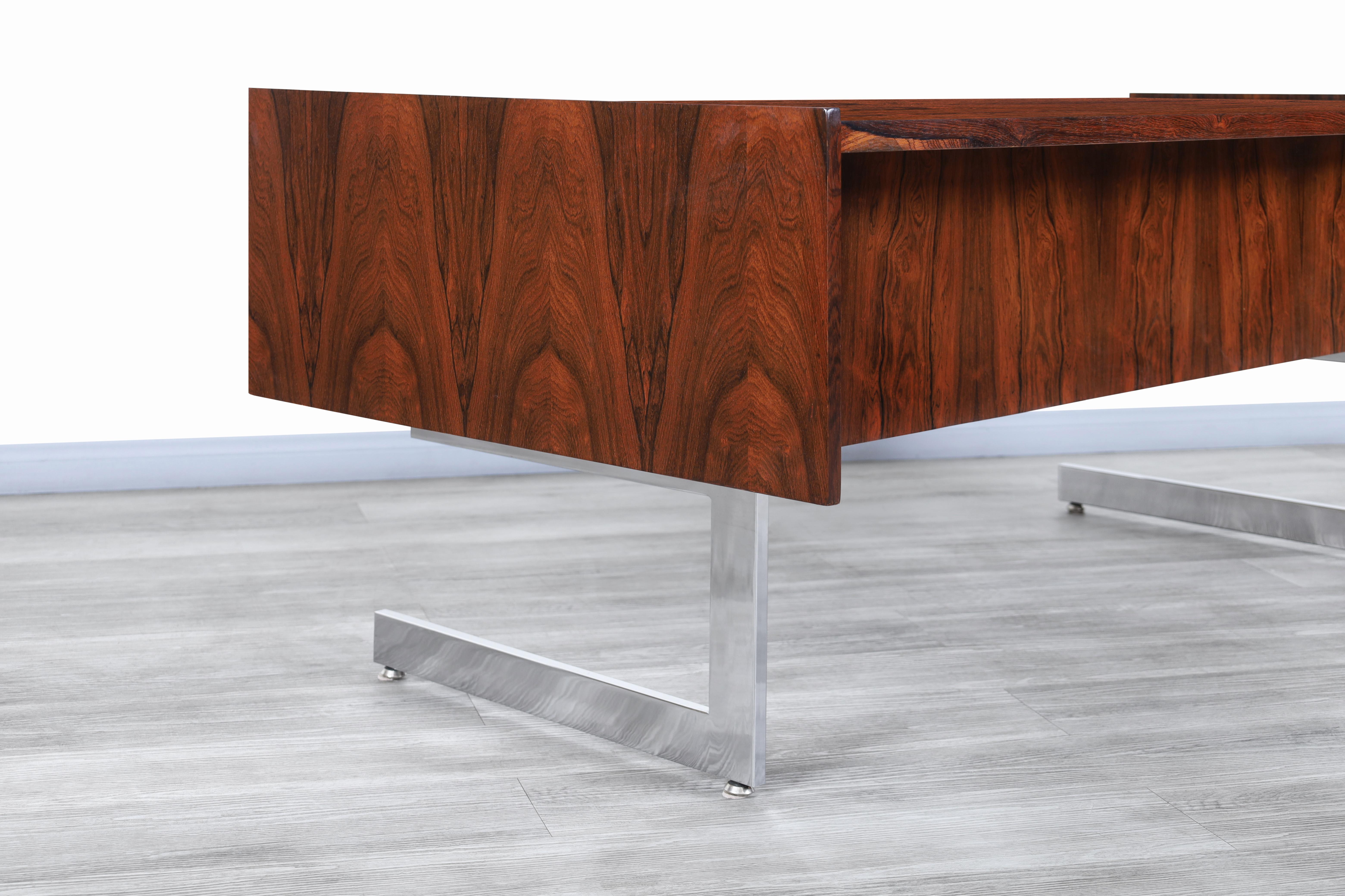 Danish Modern Executive Rosewood Desk 3