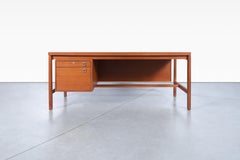 Danish Modern Executive Teak Desk by Arne Vodder for H.P. Hansen