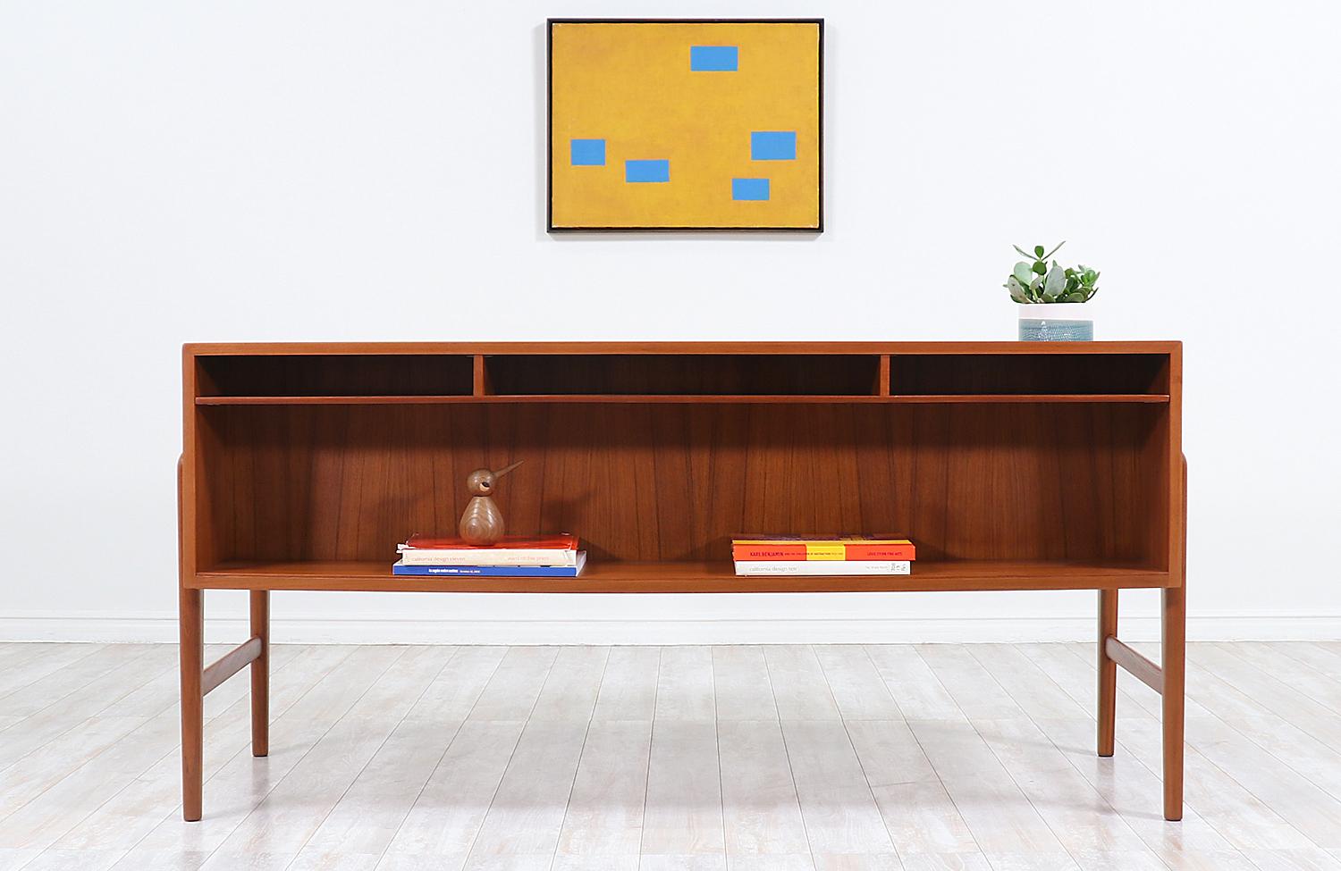 Mid-Century Modern Danish Modern Executive Teak Desk with Bookshelf by Christian Møller