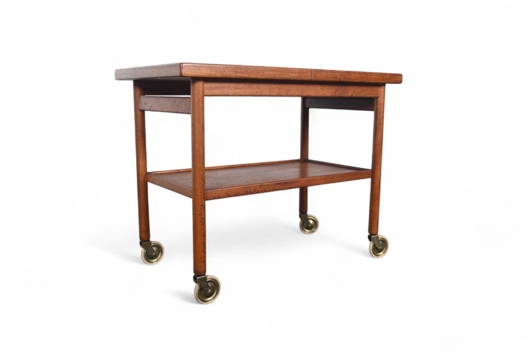 Dänischer moderner erweiterbarer Barwagen aus Teakholz im Angebot 3