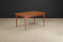 Danish Modern Expandable Teak Dining Table, c 1960s, Refinished