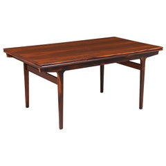 Danish Modern Expanding Draw-Leaf Rosewood Dining Table