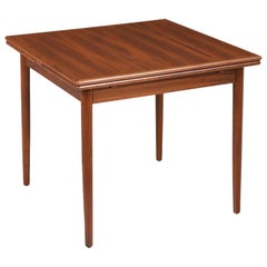 Danish Modern Expanding Draw-Leaf Walnut Dining Table