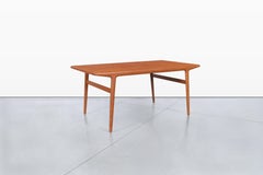 Danish Modern Expanding Teak Dining Table by Niels Otto Moller