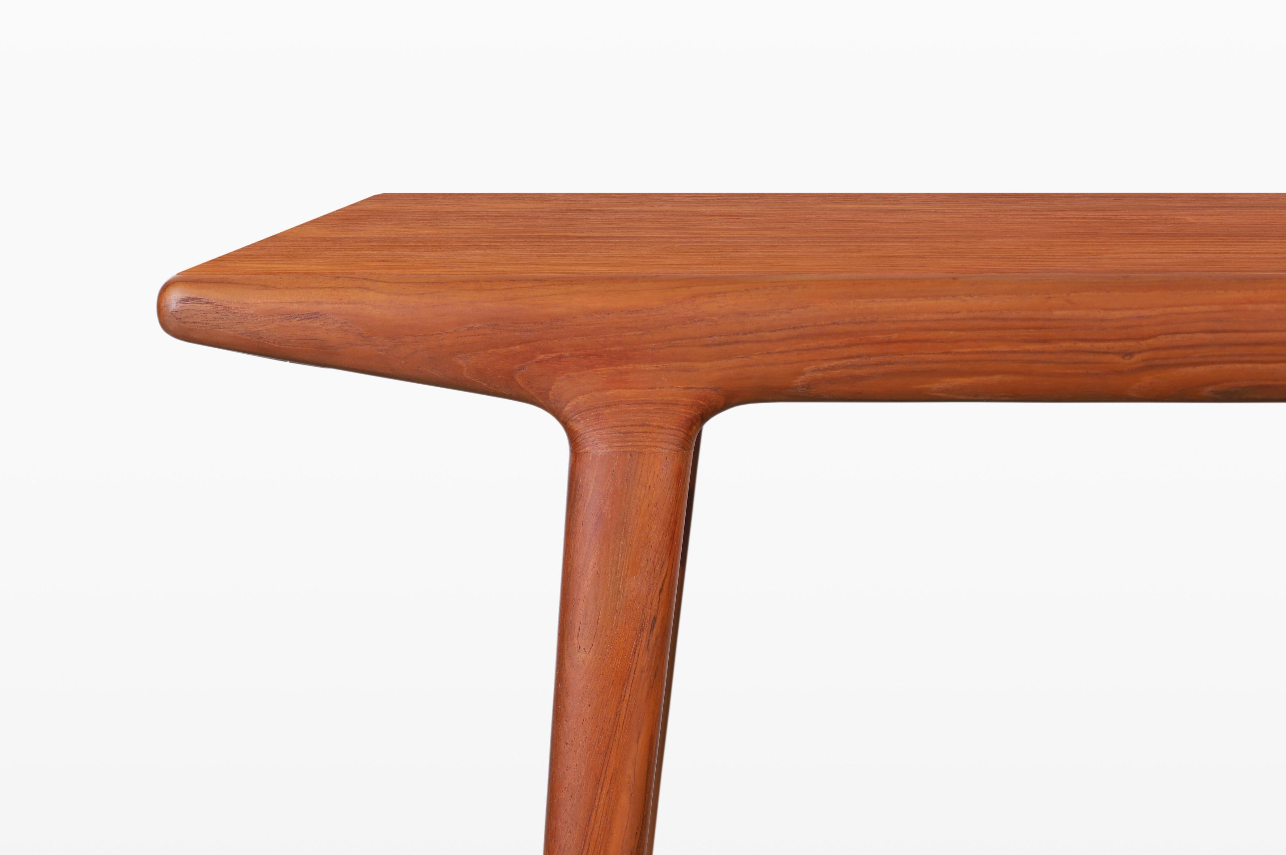 Teak Tavolo da pranzo moderno danese espandibile in teak di Niels Otto Moller in vendita