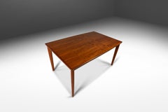 Danish Modern Expansion Dining Table in Teak w/ Stow-in-Table Leaves, c. 1960s