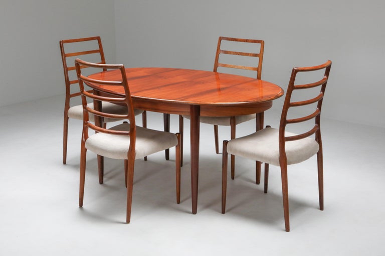 Danish Modern Extendable Dining Table by Møller For Sale ...