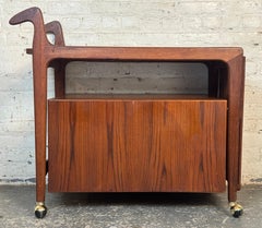 Danish Modern Extendable Teak Bar Cart by Falster Møbelfabrik