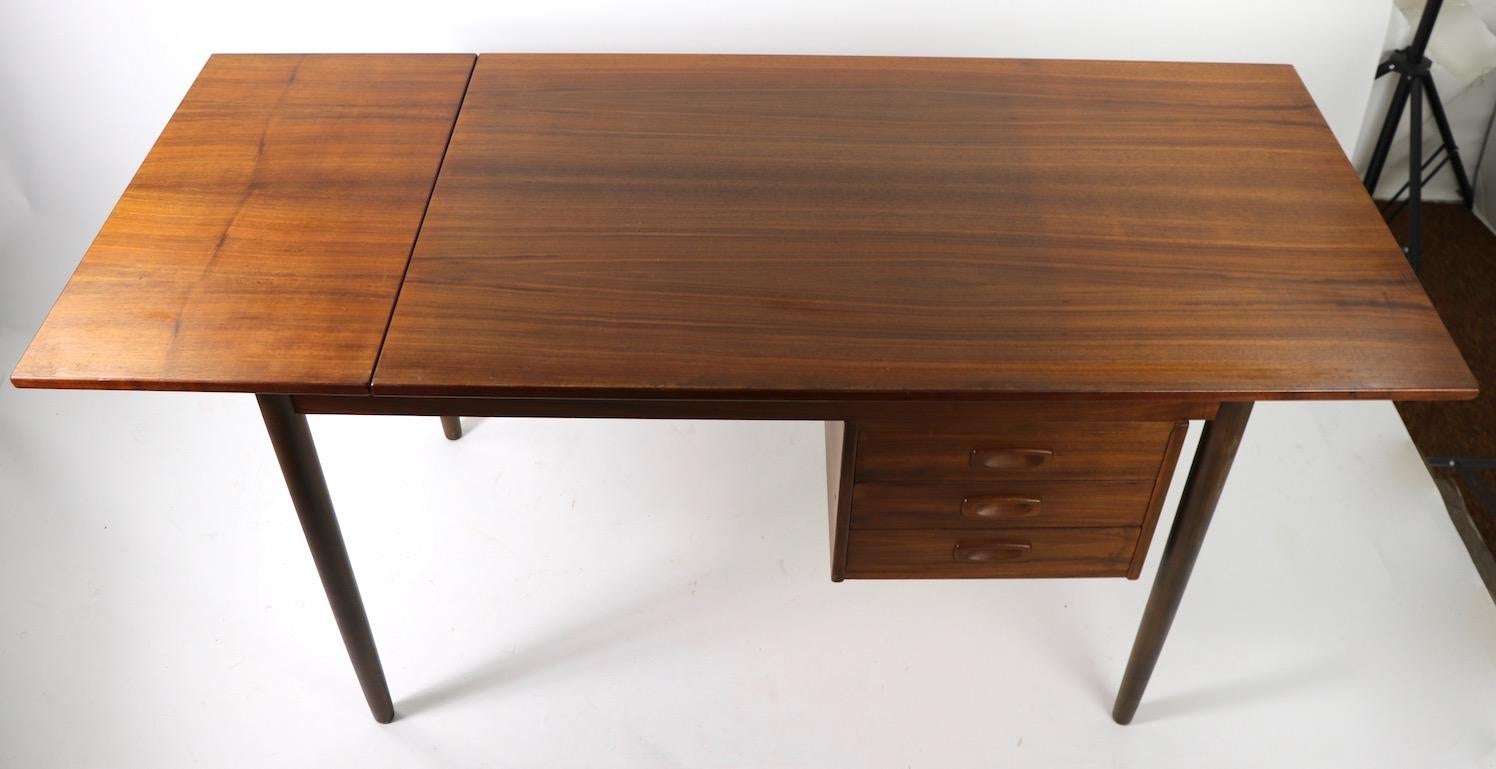 Danish Modern Extension Slide Top Desk 6