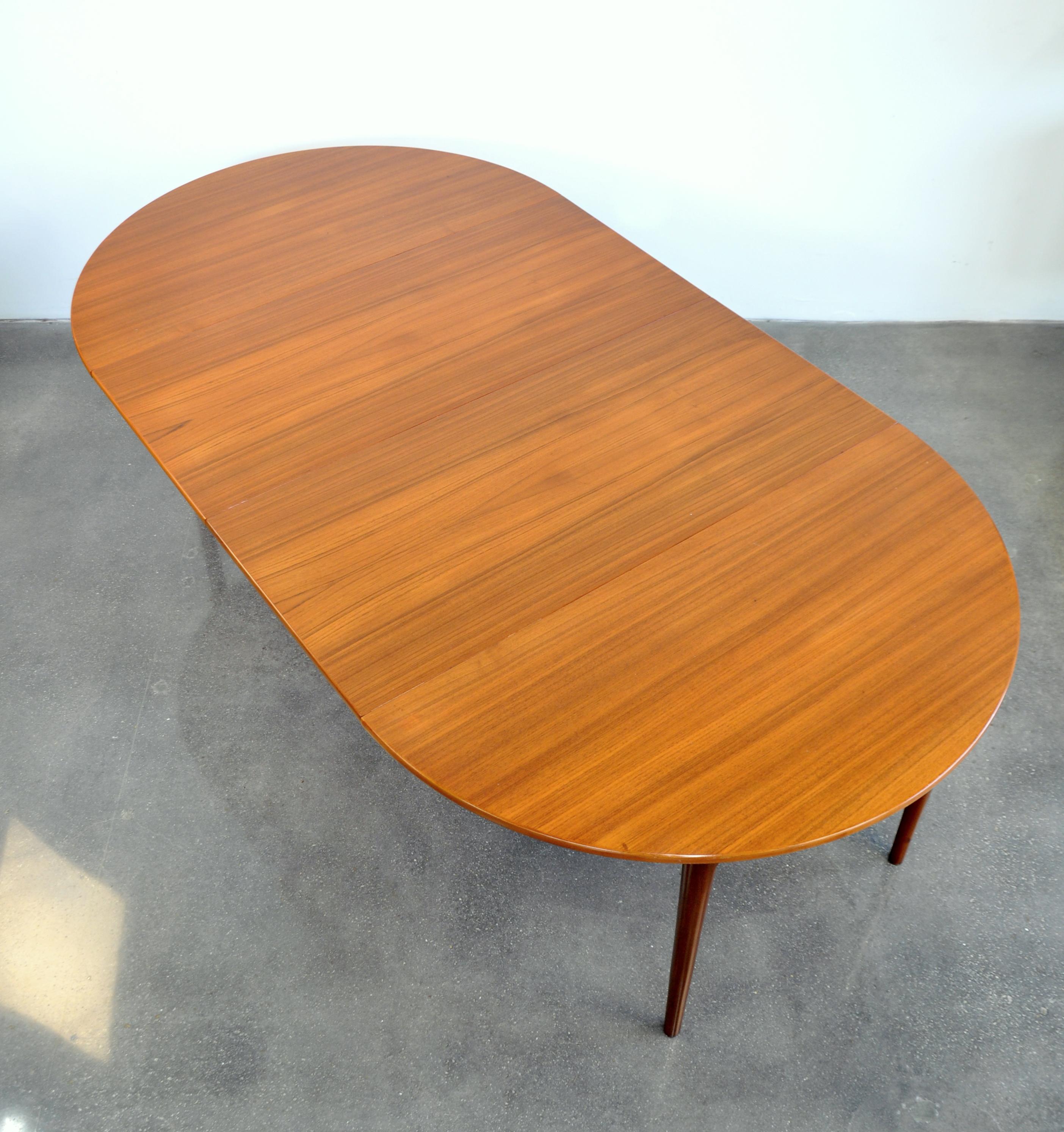 Danish Modern Falster Teak Expandable Dining Table 4