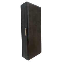 Boîte à Bijoux Moderne Danoise en Faux Cuir et Laiton Fabriquée au Japon