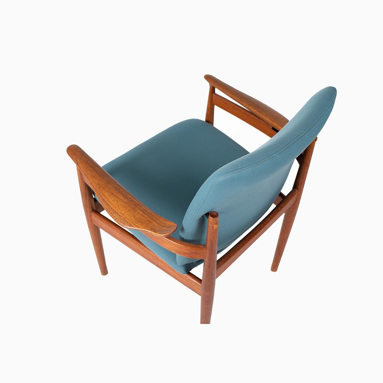 Upholstery Danish Modern Finn Juhl Model 192 Armchair For Sale