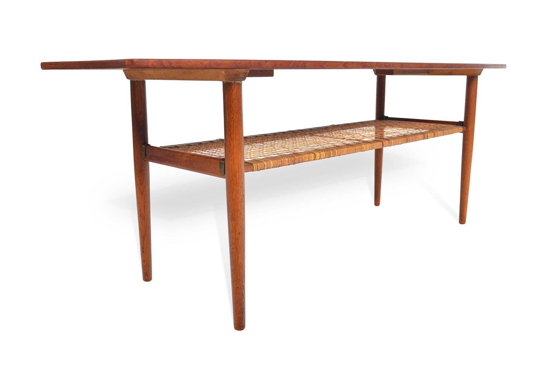 Scandinavian Modern Danish Modern Fish Tail Teak Surfboard Coffee Table