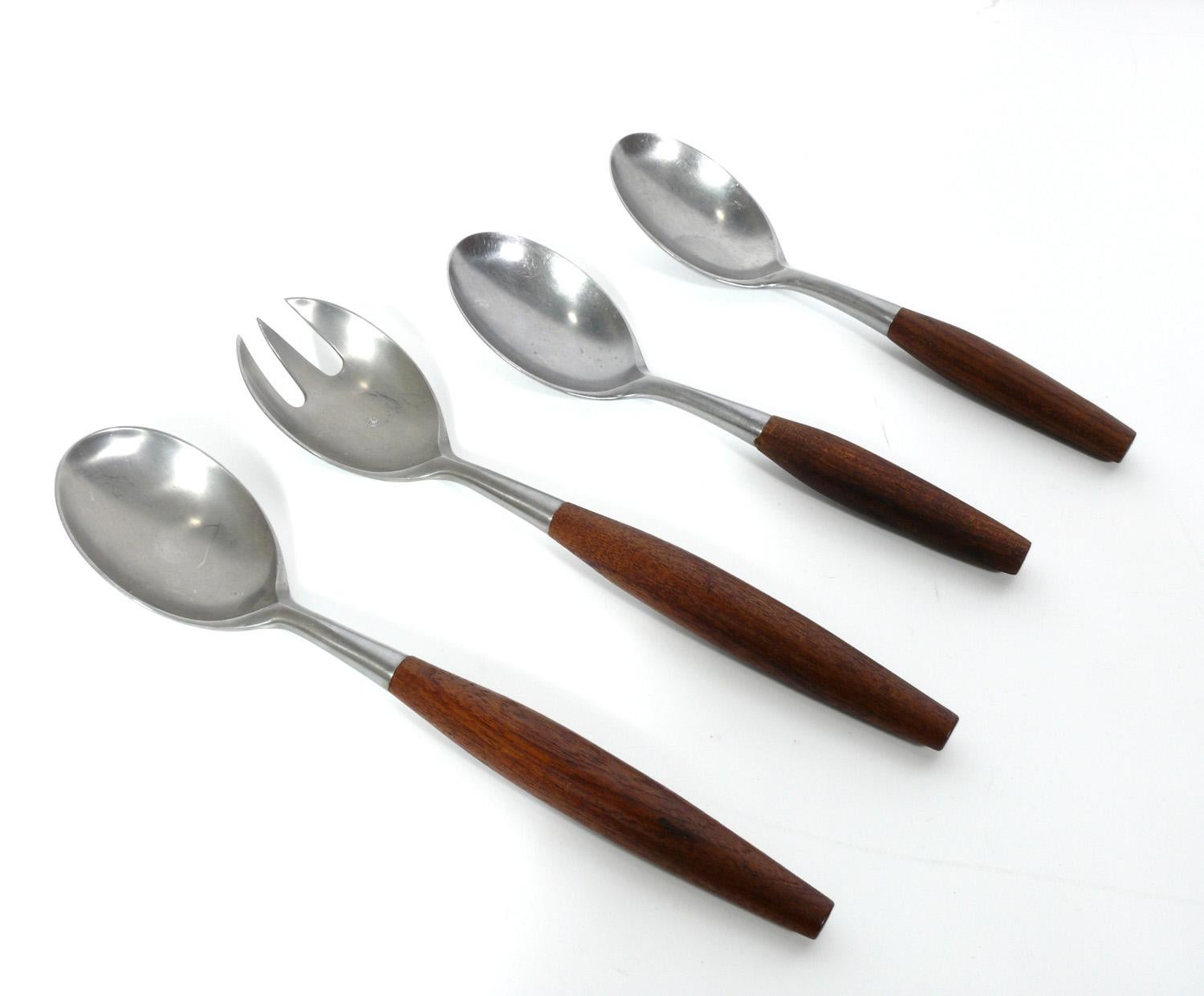 Mid-Century Modern Danish Modern Fjord Flatware Set by Jens Quistgaard for Dansk 69 Pieces