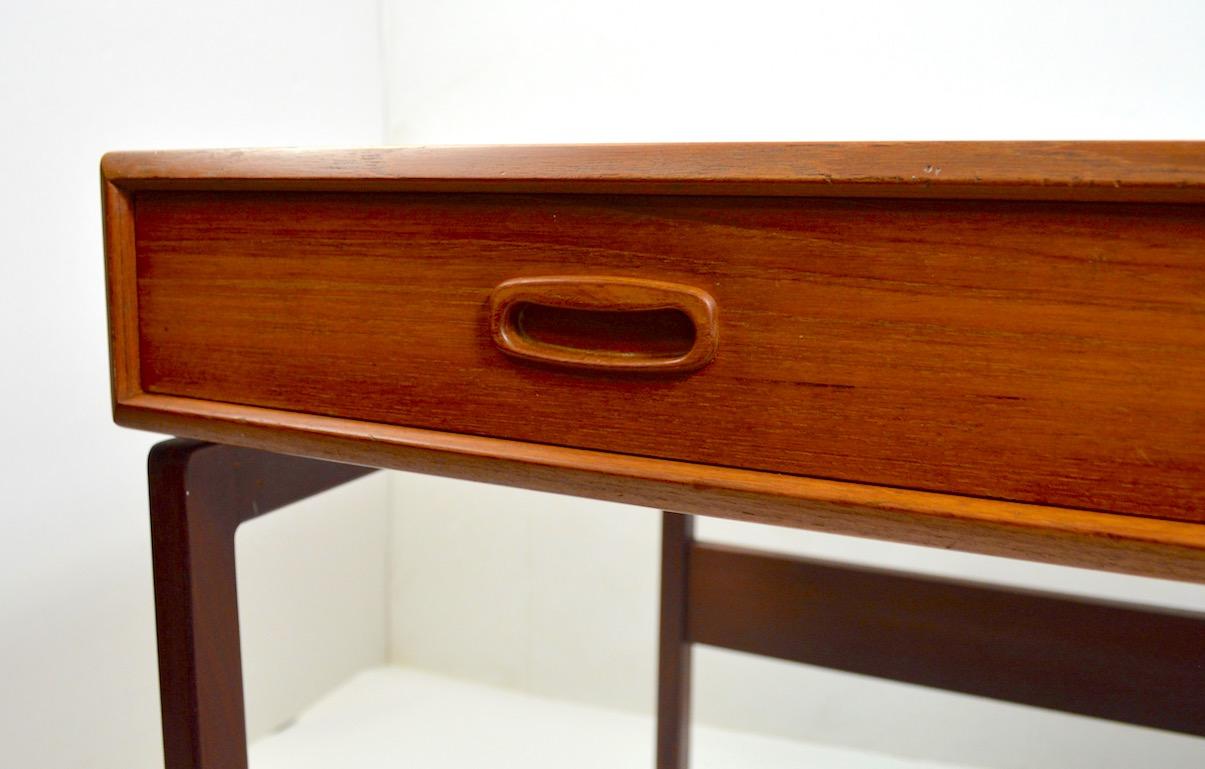 Danish Modern Flat Top Writing Desk Teak and Rosewood In Excellent Condition In New York, NY