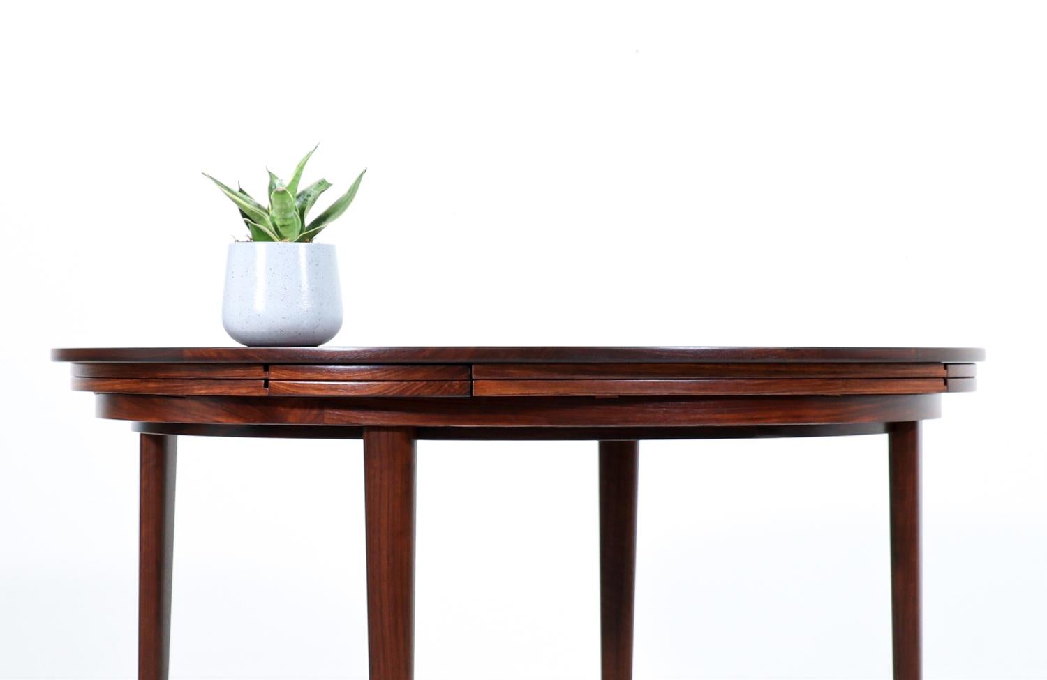 Danish Modern “Flip-Flap” Expanding Rosewood Dining Table by Dyrlund 5