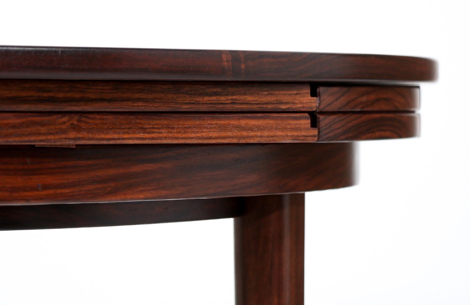 Danish Modern “Flip-Flap” Expanding Rosewood Dining Table by Dyrlund 6