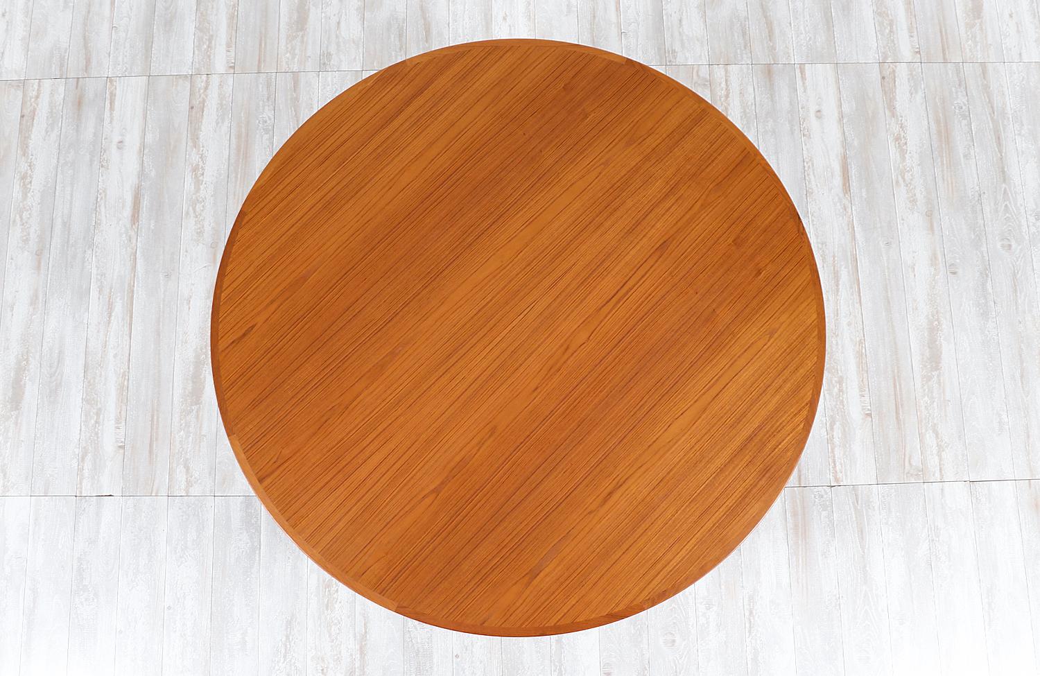 Danish Modern “Flip-Flap” Expanding Teak Dining Table by Dyrlund 1