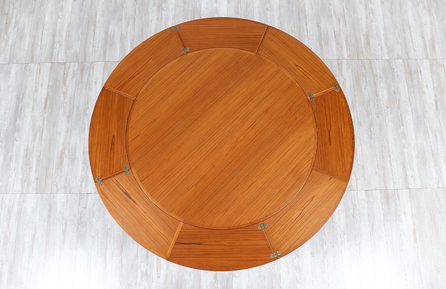 Danish Modern “Flip-Flap” Expanding Teak Dining Table by Dyrlund 3