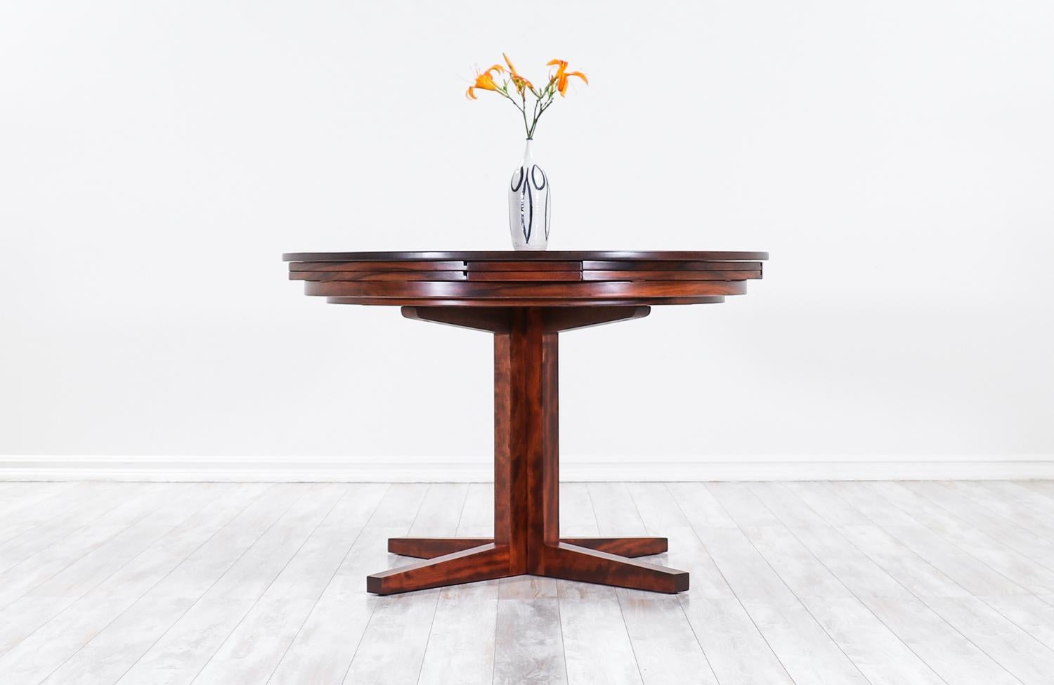 Danish Modern “Flip-Flap” Rosewood Dining Table by Dyrlund In Excellent Condition In Los Angeles, CA
