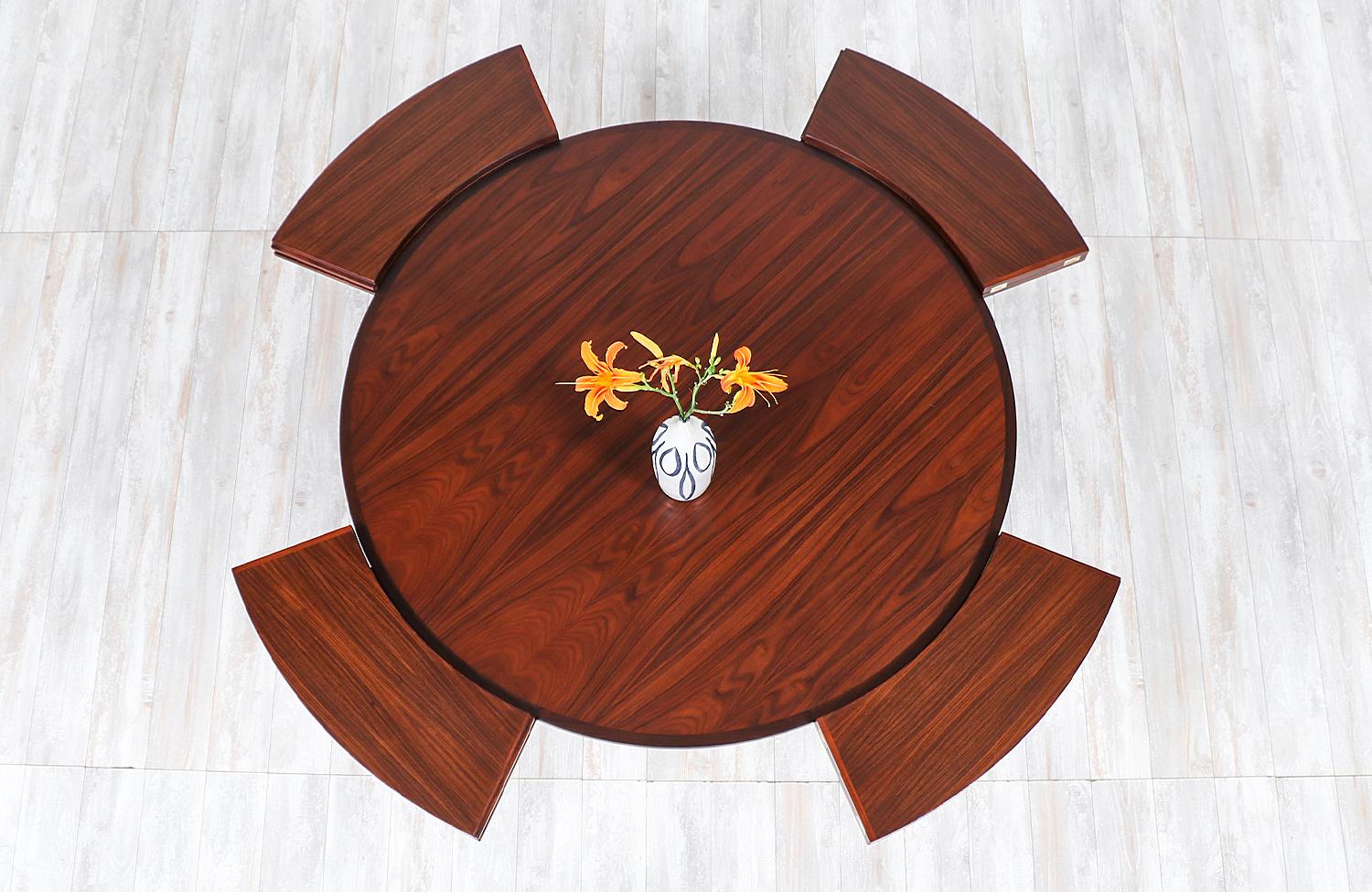 Wood Danish Modern “Flip-Flap” Rosewood Dining Table by Dyrlund