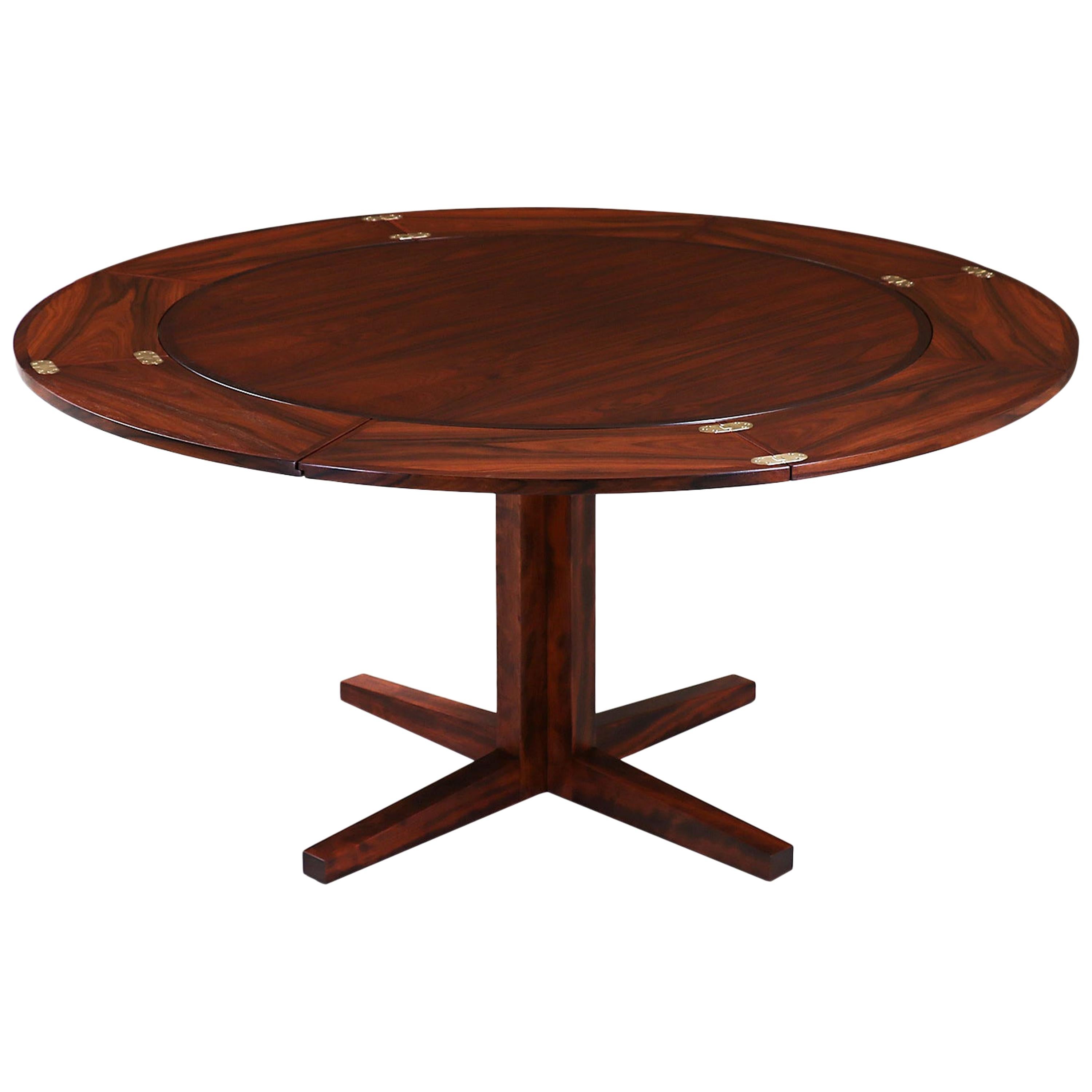 Danish Modern “Flip-Flap” Rosewood Dining Table by Dyrlund