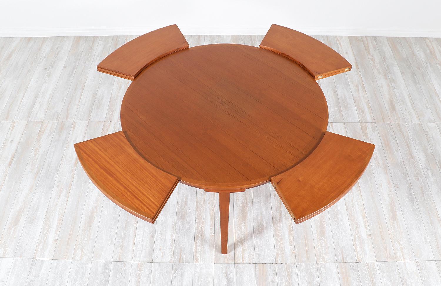 Danish Modern “Flip-Flap” Teak Dining Table by Dyrlund 2