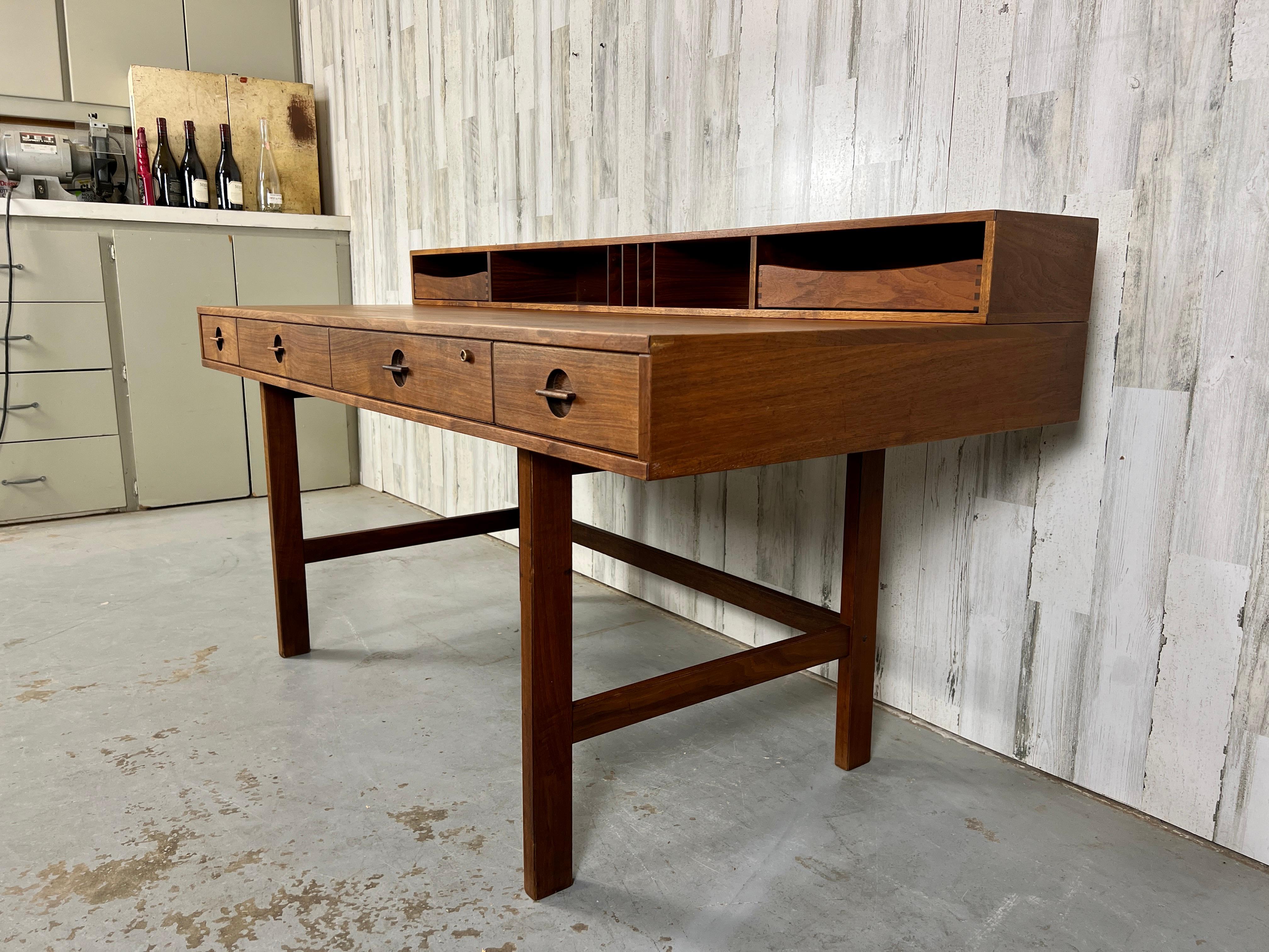 Danish Modern Flip Top Desk by Peter Lovig Nielsen For Sale at 1stDibs