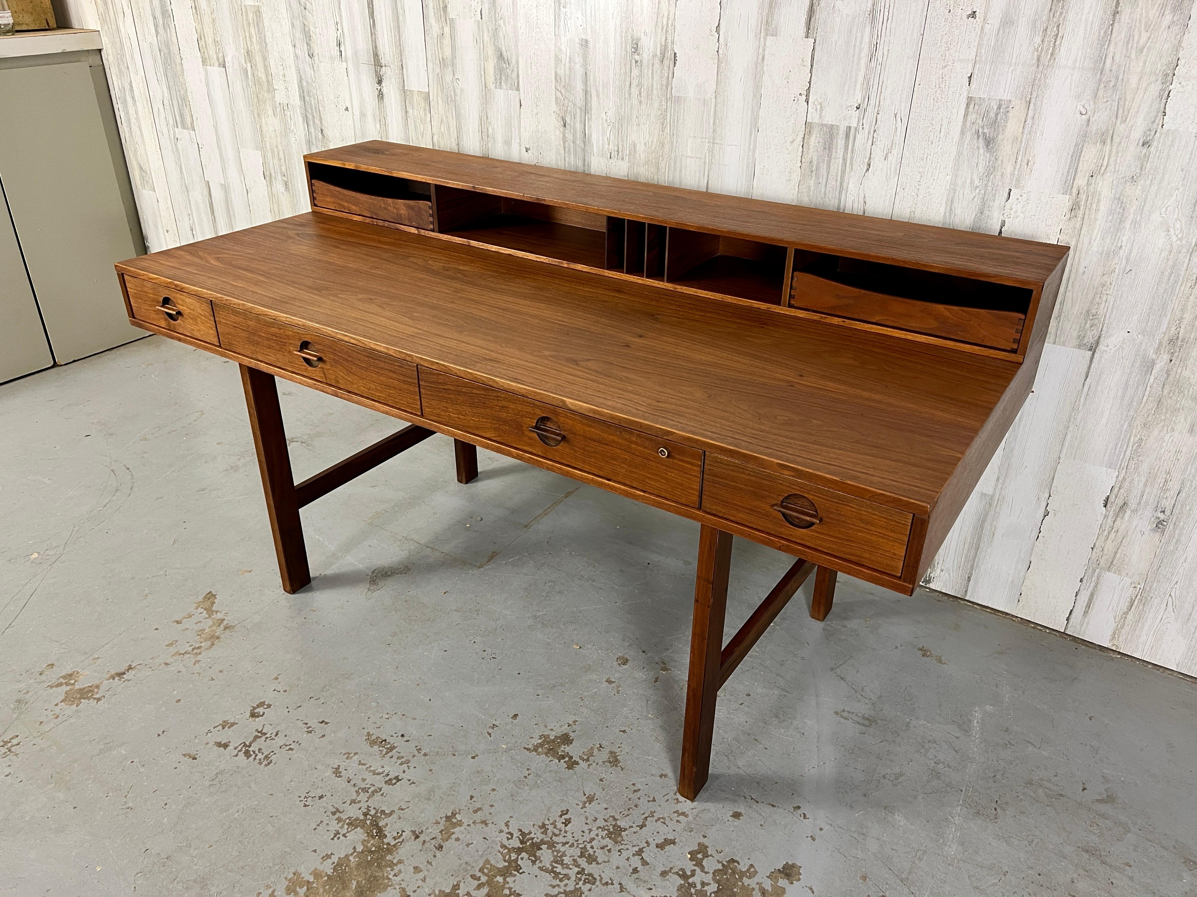 Danish Modern Flip Top Desk by Peter Lovig Nielsen For Sale at 1stDibs
