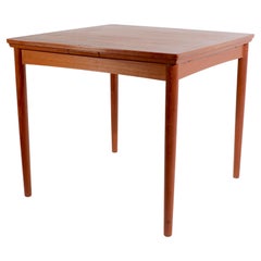 Danish Modern Flip Top Dining Game Table by Jensen for Hundevad