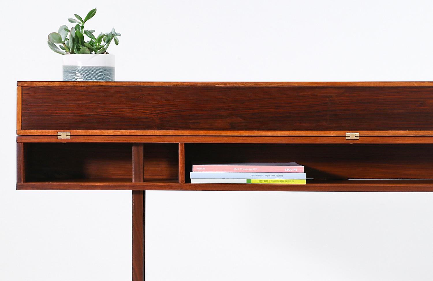 Danish Modern Flip-Top Executive Rosewood Desk by Peter Løvig Nielsen 3