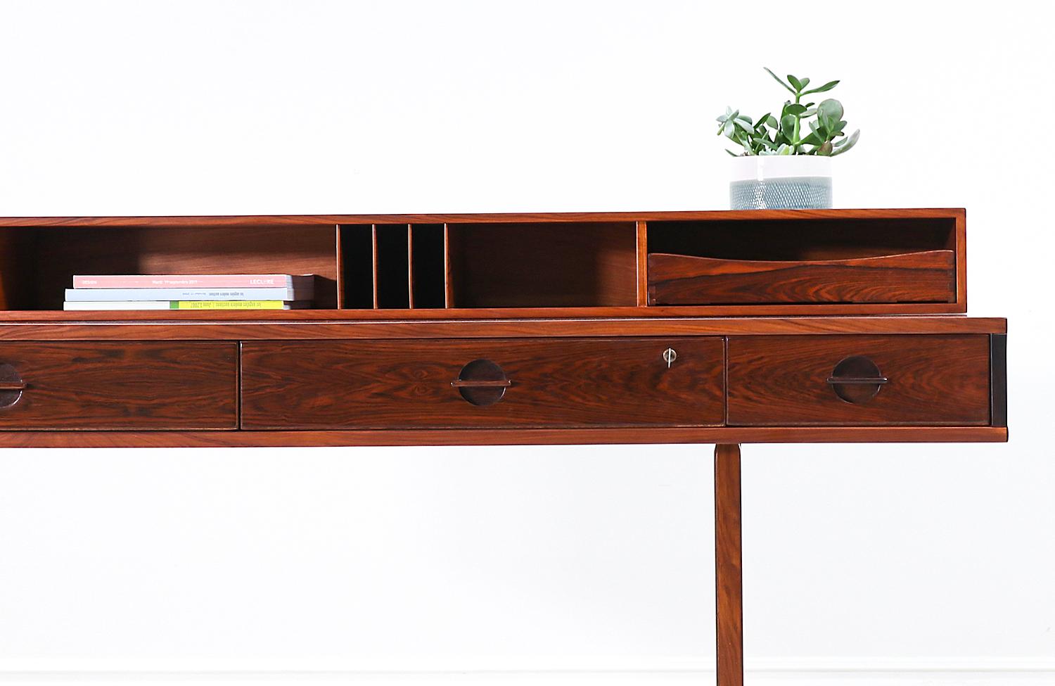 Danish Modern Flip-Top Executive Rosewood Desk by Peter Løvig Nielsen 4