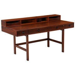 Danish Modern Flip-Top Executive Rosewood Desk by Peter Løvig Nielsen