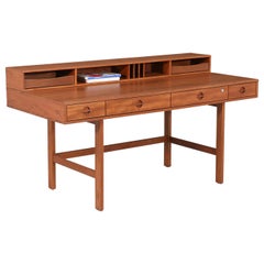 Danish Modern Flip-Top Executive Teak Desk by Peter Løvig Nielsen