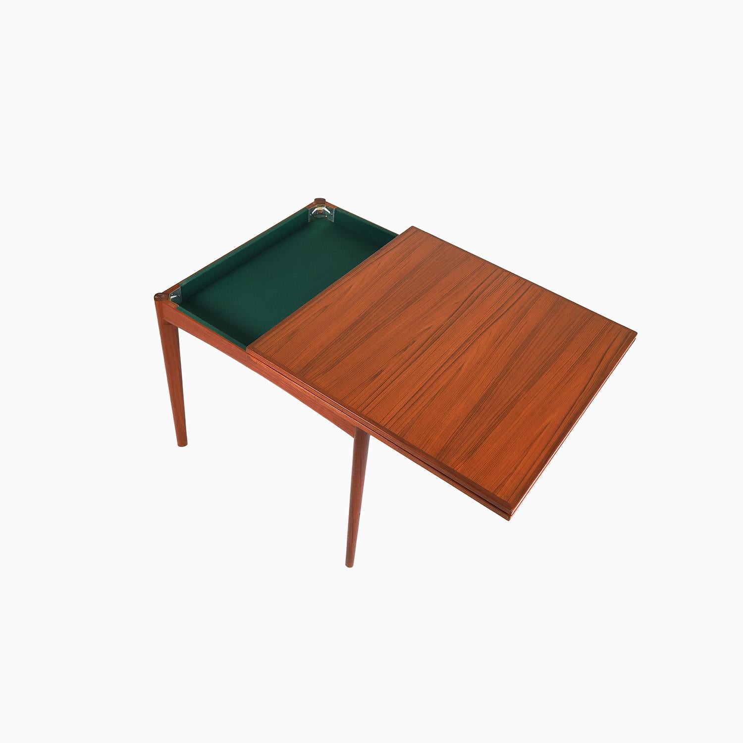Brass Danish Modern flip top Game Table by Borge Mogensen For Sale