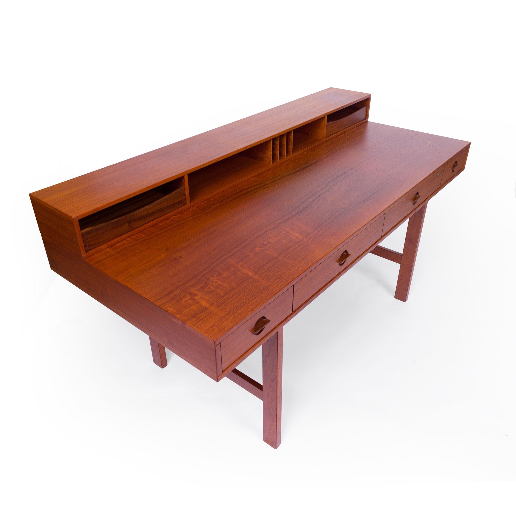 20th Century Danish Modern Flip-Top Partners Desk by Peter Løvig Nielsen