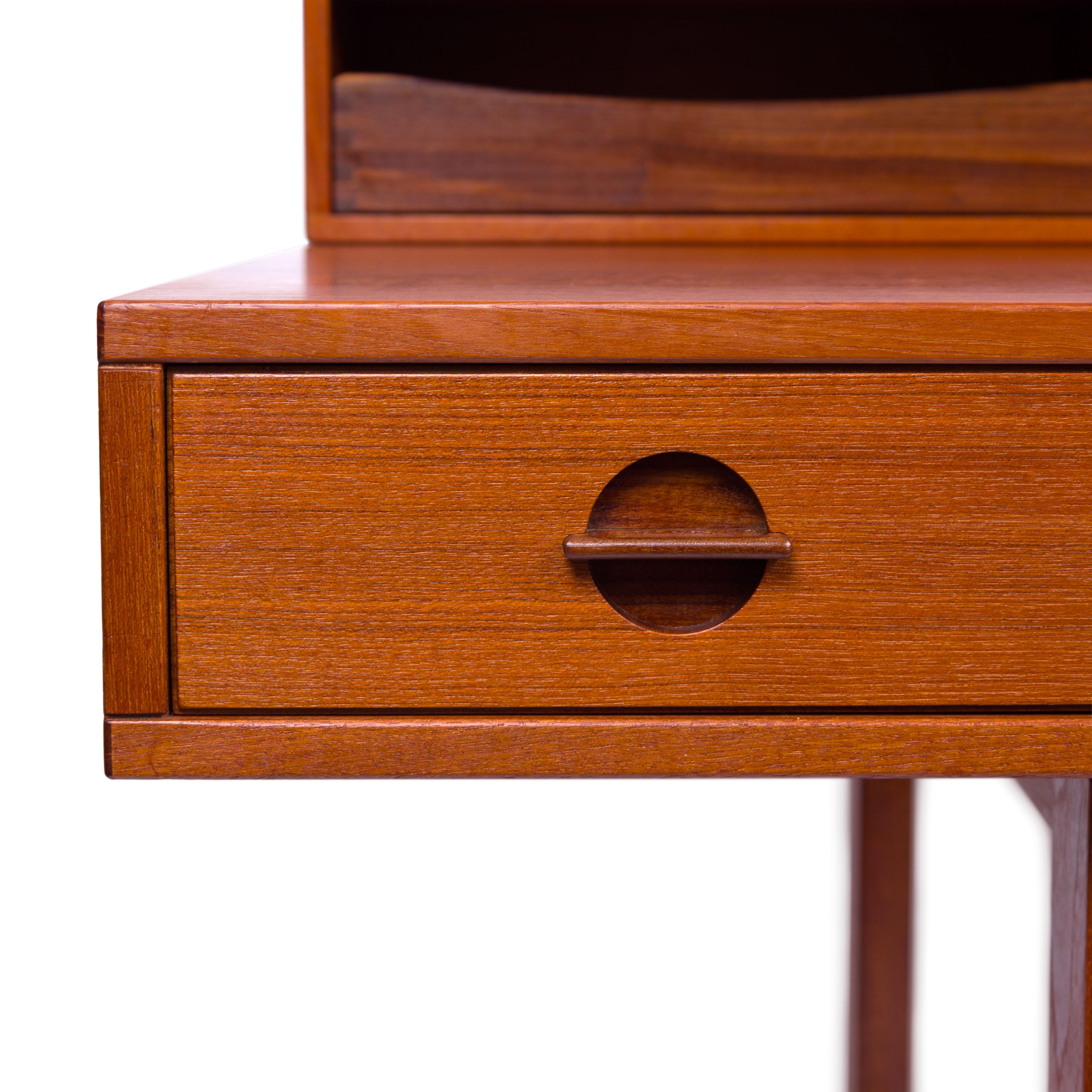 Teak Danish Modern Flip-Top Partners Desk by Peter Løvig Nielsen