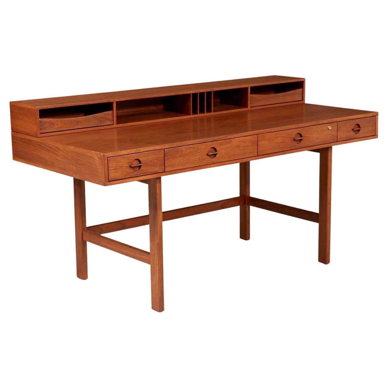 Danish Modern Flip-Top Partners Teak Desk by Peter Løvig Nielsen For Sale