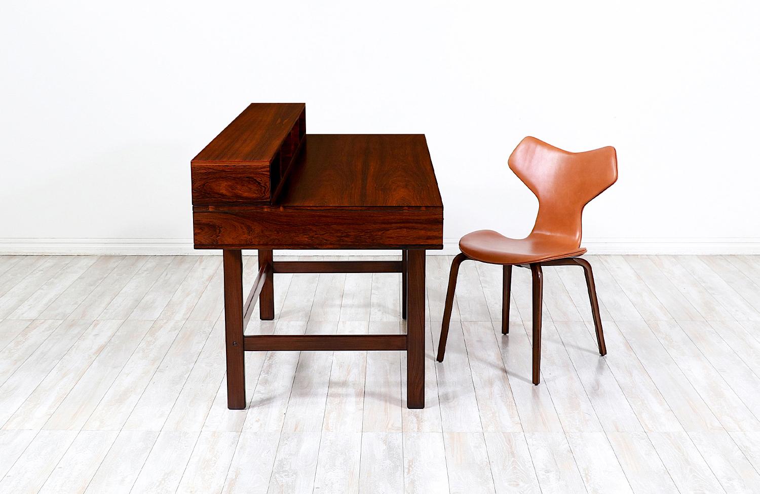 Mid-Century Modern Danish Modern Flip-Top Rosewood Partners Desk by Peter Løvig Nielsen