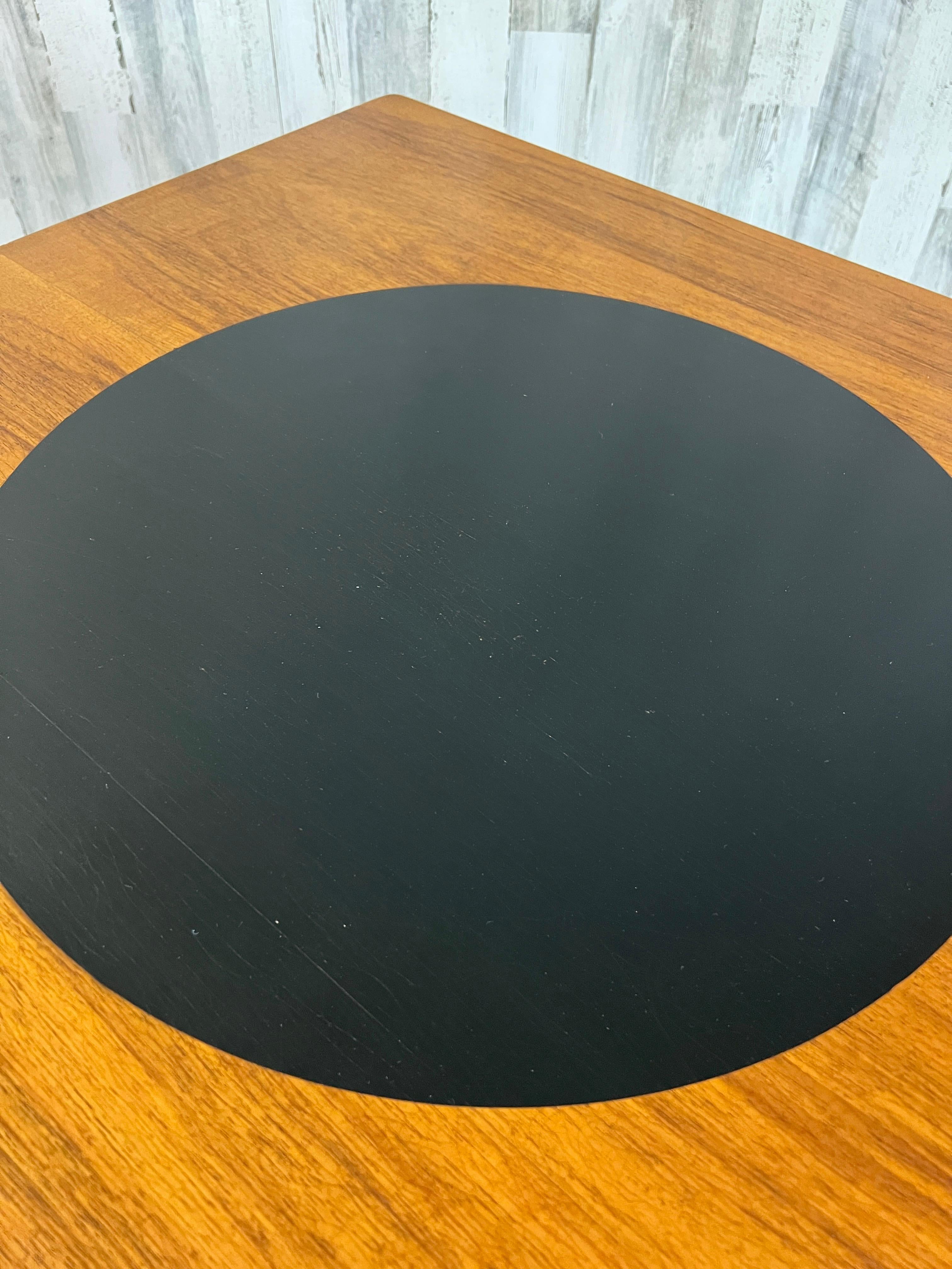 Danish Modern Flip Top Table  In Good Condition In Denton, TX