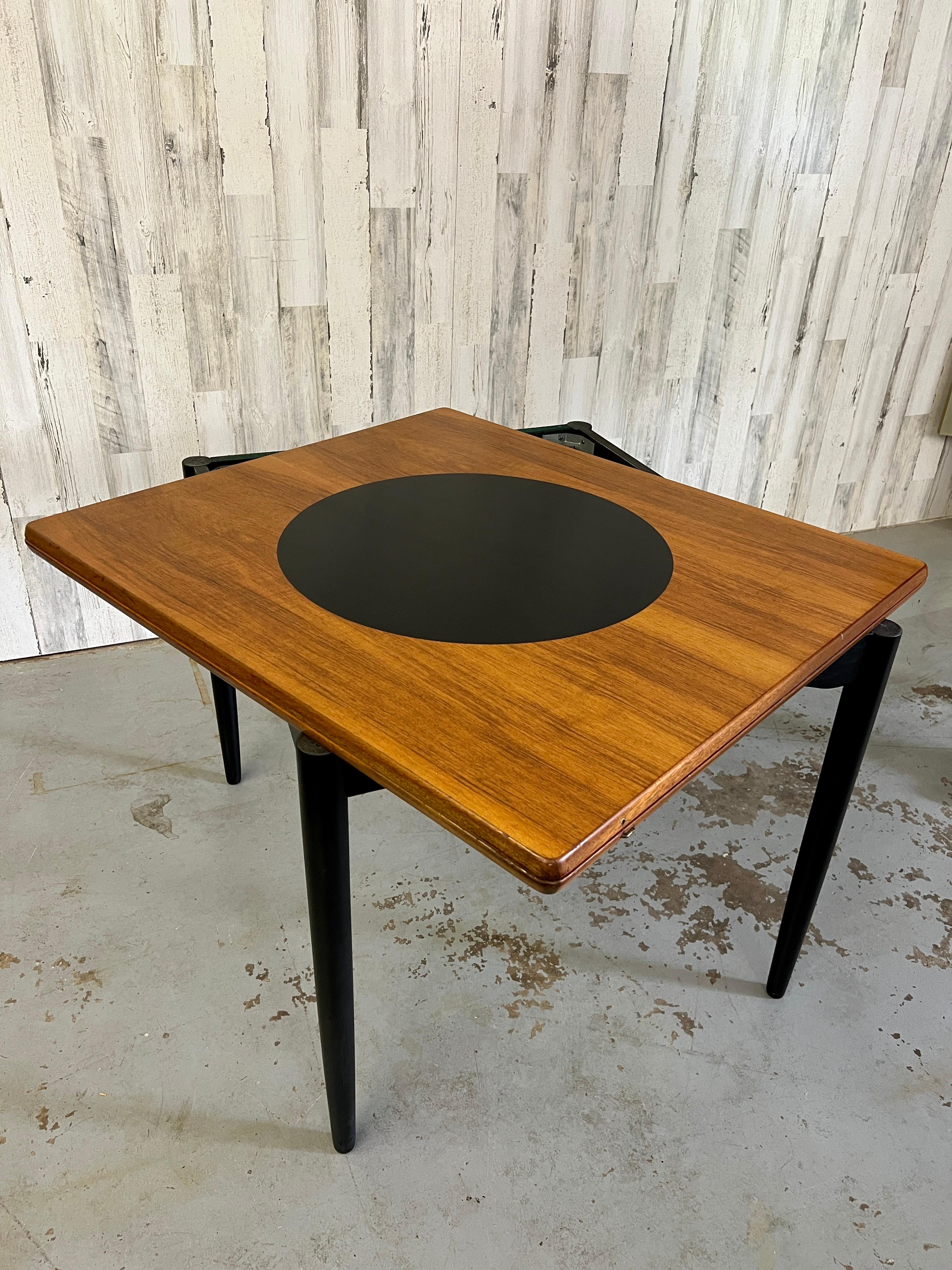 Laminate Danish Modern Flip Top Table 