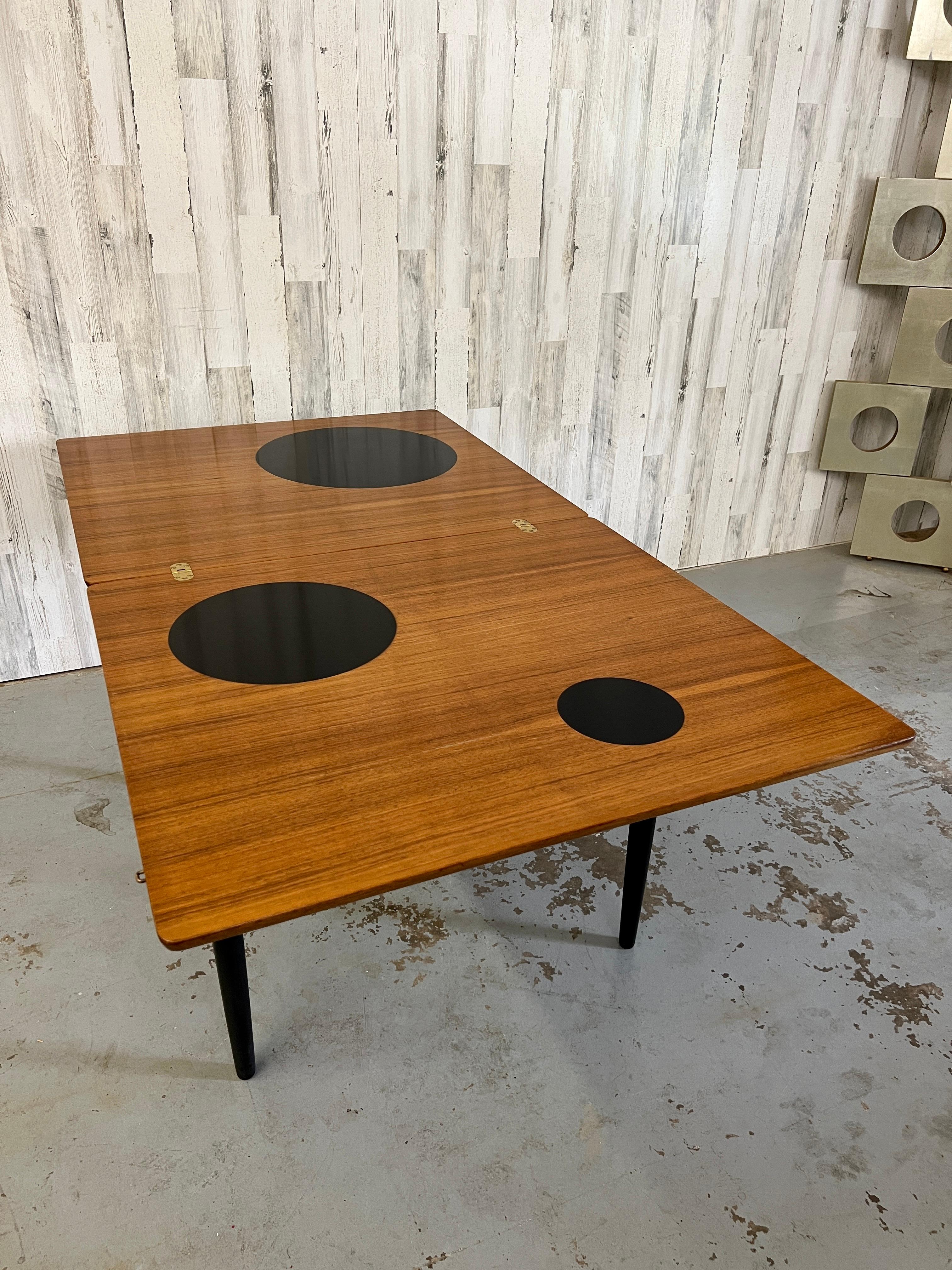 Danish Modern Flip Top Table at 1stDibs
