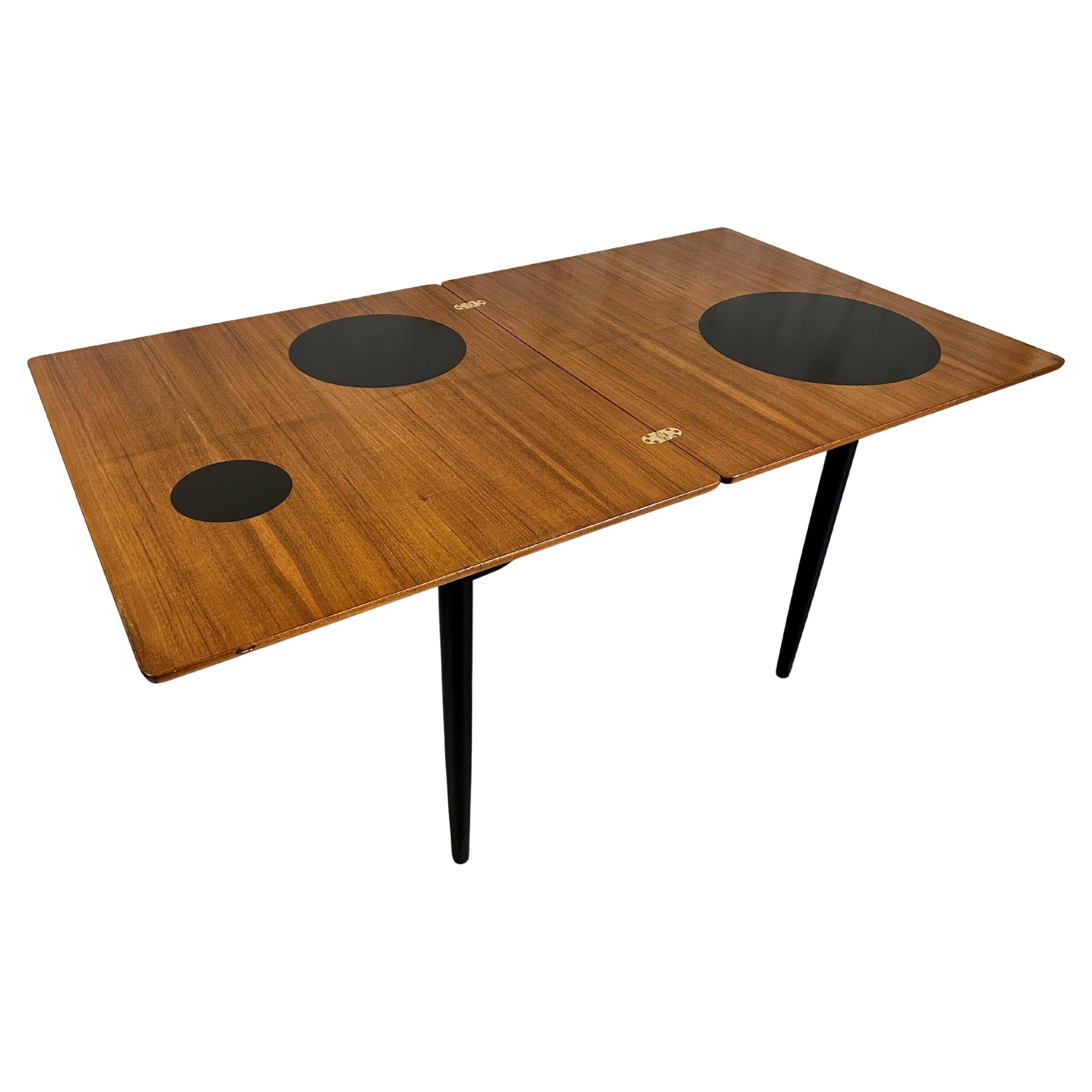 Danish Modern Flip Top Table 