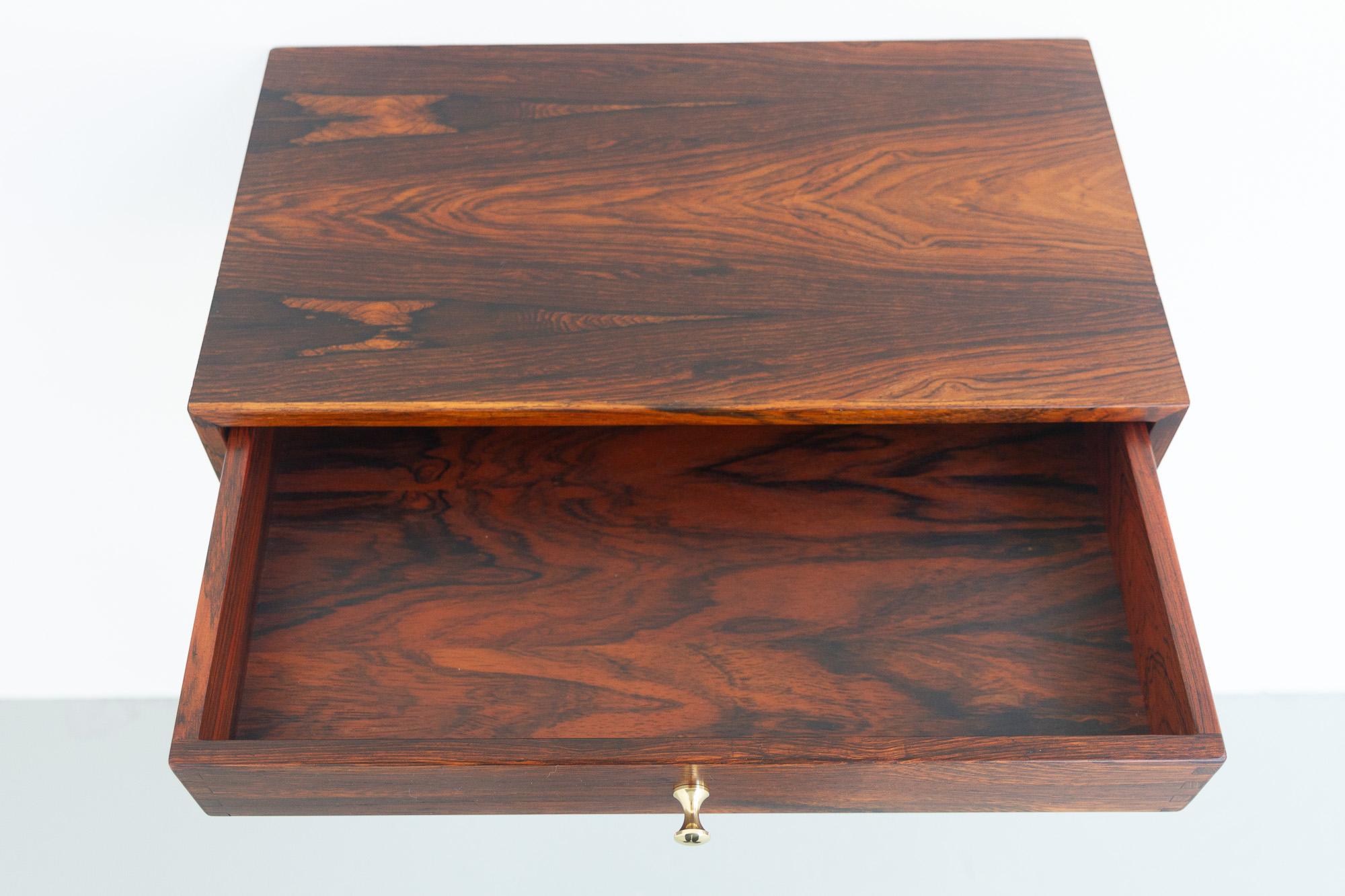 Rosewood Danish Modern Floating Console by Kai Kristiansen for Aksel Kjersgaard, 1960s