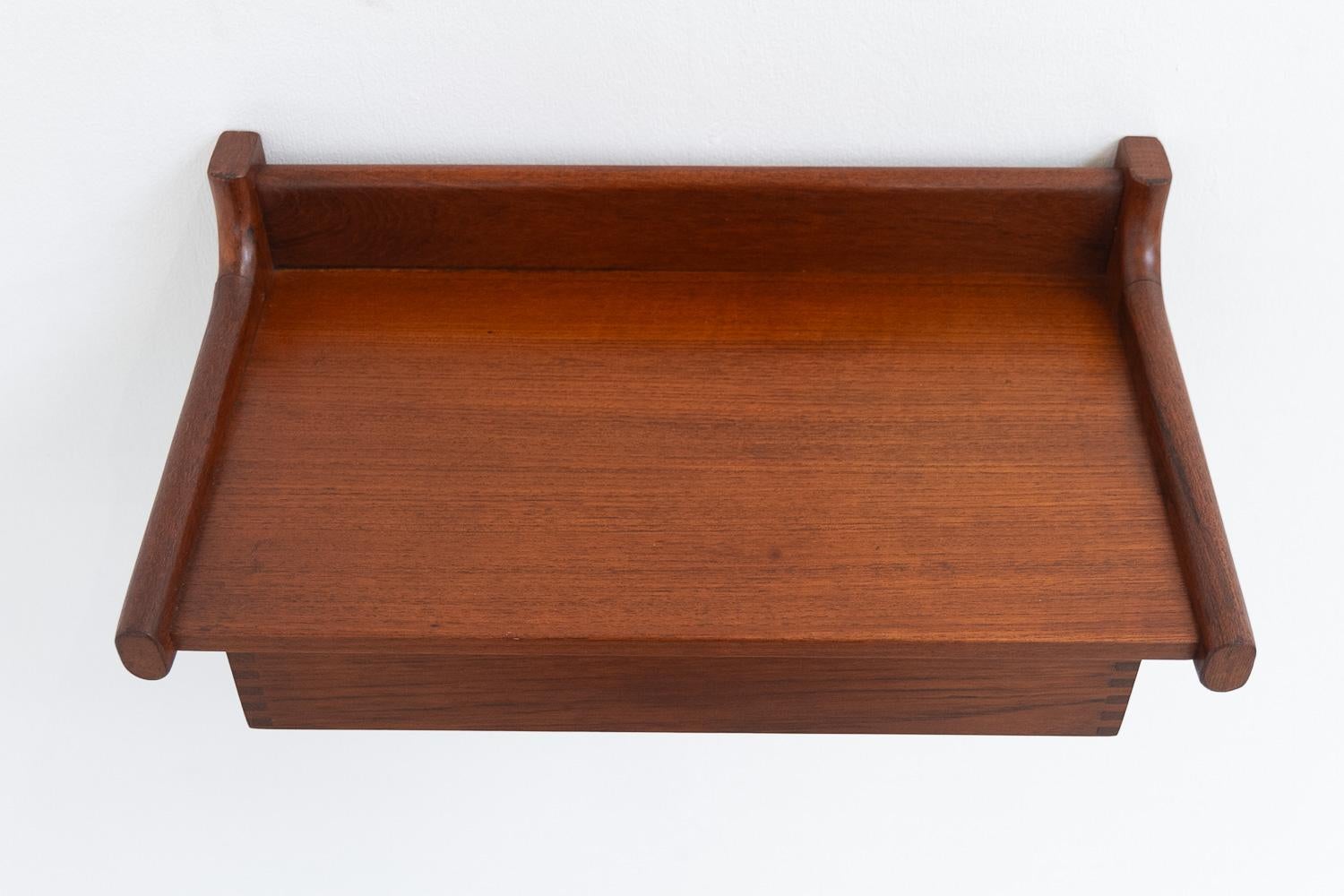 Scandinavian Modern Danish Modern Floating Console in Teak by Kai Kristiansen, 1960s.