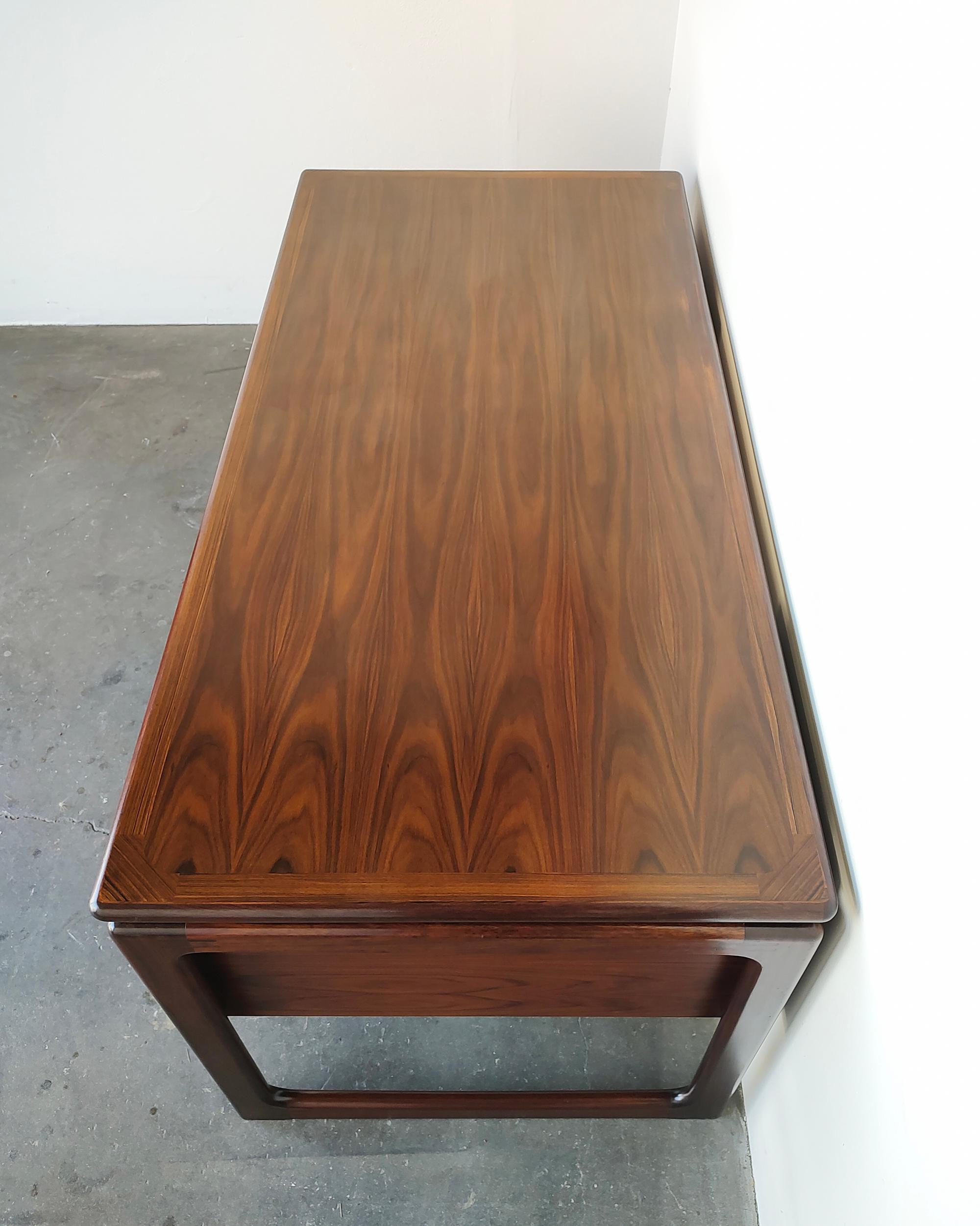 Mid-Century Modern Danish Modern Floating Rosewood Desk by Dyrlund 1970s For Sale
