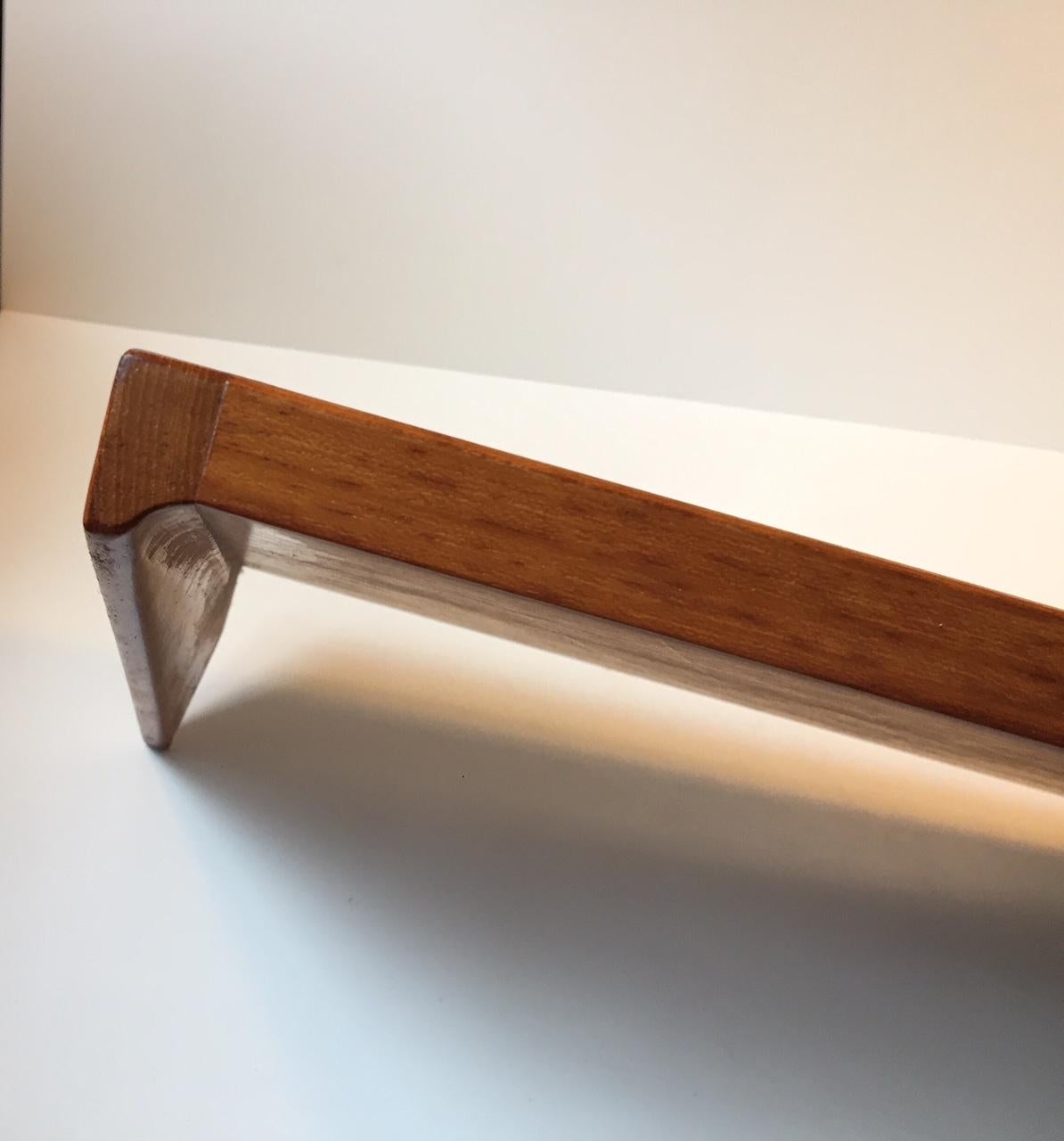 teak floating shelf