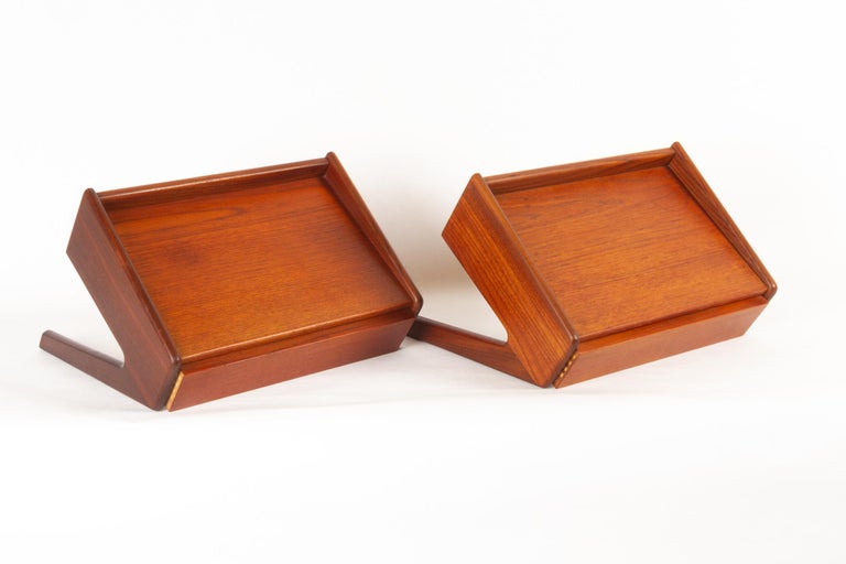 Danish Modern Floating Teak Shelves by Ølholm 1960s Set of 2 at 1stDibs teak shelves 2