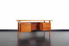 Danish Modern Floating Top Desk by Kai Kristiansen