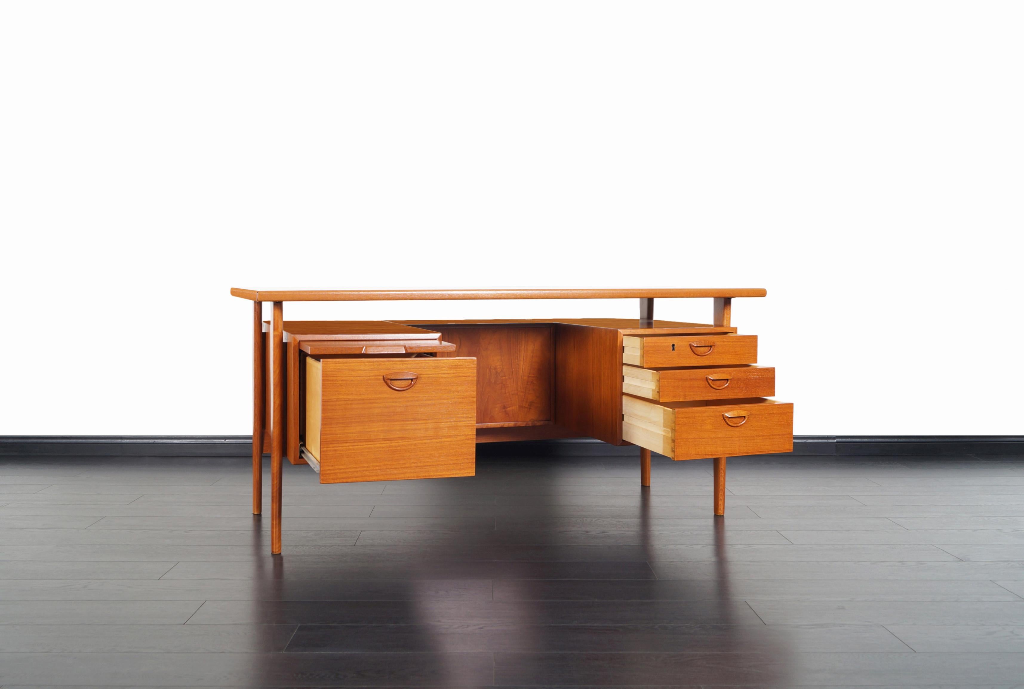 Mid-Century Modern Danish Modern Floating Top Desk by Kai Kristiansen